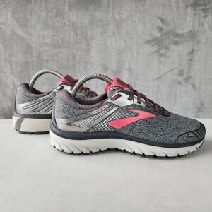 Brooks Adrenaline GTS 18 Shoes Womens 9 Running Sneakers Gray Pink Gym Trainers